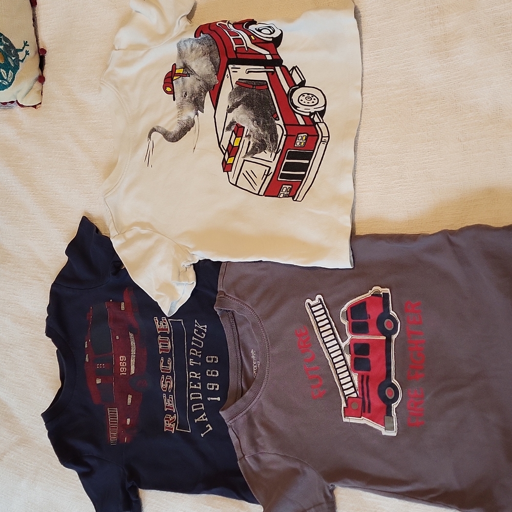 GAP Old Navy Toddler 3T firetruck shirts
